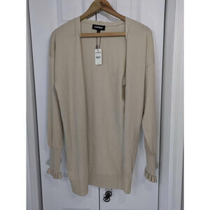 Express NWT Women's Size XS Cardigan Sweater Beige